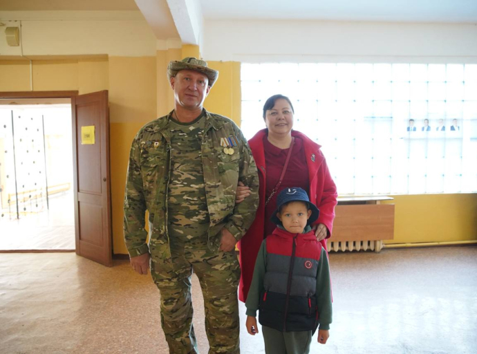 Ветеран СВО сделал свой выбор на избирательном участке в Люберцах