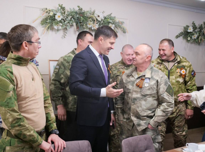 Владимир Волков встретился с участниками специальной военной операции в Люберцах