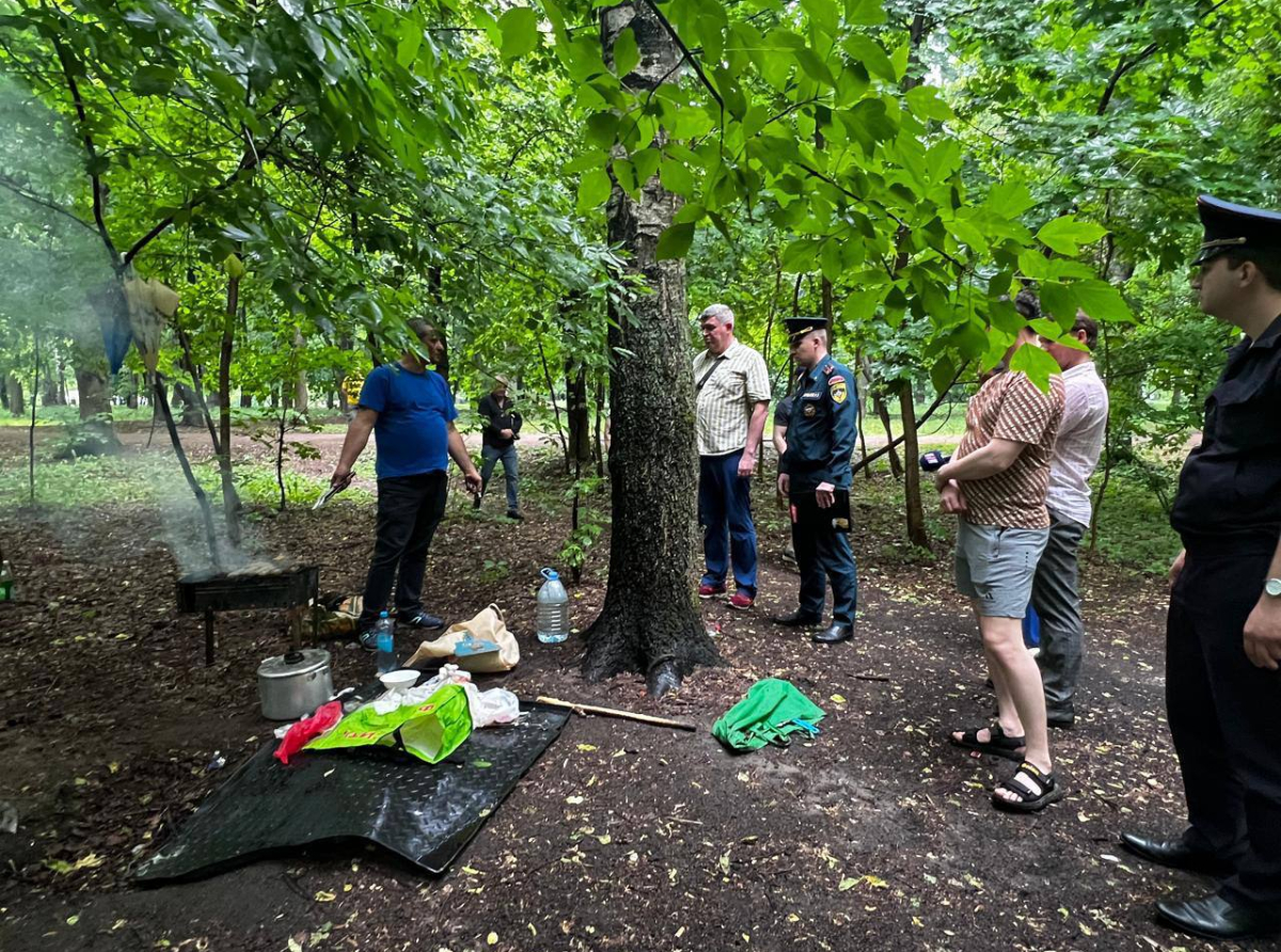 Люберецкий округ - За разведение костров в парке Люберец привлекли к  ответственности во время рейда